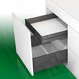 NOVA PRO SCALA [SI F8] Внутренний ящик F8 без рейлингов, h90 мм, открывание от нажатия/плавное закрывание, графит, 500 мм