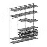 Home Space, гардероб ширина 1860мм, глубина 495 мм, 3 проема по 600 мм