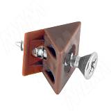 Уголок мебельный с саморезом коричневый