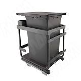 KOMBI 2.0 M40W Система сортировки и хранения, 1 емкость (47л), креп. фасада, полн.выдв., плавн.закр., направл. Nova Pro, крышка-полка