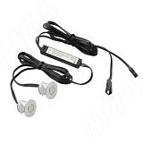 Выключатель сенсорный диммируемый, врезной, 2 датчика, хром матовый, 12/24V, 36/72W