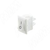 Выключатель прямоугольный, врезной, клавишный, белый