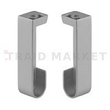 Штангодержатели для овальной штанги, серебро, крепление к боковине и к полке (прав.+лев.)