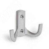 Крючок двухрожковый хром матовый