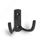 ARGUS Крючок двухрожковый черный матовый