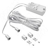 Выключатель инфракрасный (IR) на взмах руки, врезной, 2 датчика, хром матовый, 220V, 250W