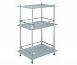 Напольная стеклянная тройная полка с бортиком, K-4033