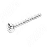 Винт с полукруглой головкой под крест, M4x45, универсальный, оцинкованный