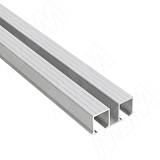 Yutu направляющая двойная верхняя для деревянных дверей, серебро, L-3000