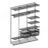 Home Space, гардероб ширина 1860мм, глубина 495 мм, 3 проема по 600 мм