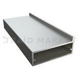 INTEGRO Профиль рамочный широкий, под наклейку, 45х19х1, серебро (анод), L-6000