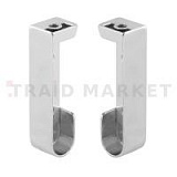 Штангодержатели для овальной штанги, хром, крепление к боковине и к полке (прав.+лев.)