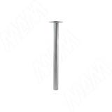 Левадия опора для стола круглая D51, H714+18 мм, хром матовый (RAL 9006, муар)