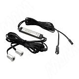 Выключатель инфракрасный (IR) на взмах руки, врезной, 2 датчика, хром матовый, 12/24V, 36/72W