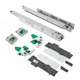 DYNAPRO TIPMATIC SOFT-CLOSE Комплект направляющих, 550 мм, полн. выдвижения, открывание от нажатия/плавное закрывание, 2D крепления + рег. наклона