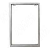 Пилар опора для стола П-образная, 60х30, 595xH870 (+10 мм), хром матовый (RAL 9006, муар)