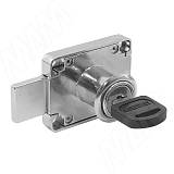 Замок для 1-ой двери, выдвижной, 2 оборота, хром