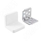 ANGLE Уголок мебельный с пластиковой накладкой 31х31х33 мм, белый