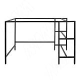 Ульм металлокаркас-стола с универсальной приставной тумбой 750х1200х600мм черный (RAL9005, муар)