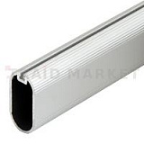 Штанга овальная 15х30, с пазом под демпфер, серебро (анод), L-3000