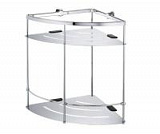 Полка металлическая двойная, угловая, K-522