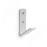 Крючок однорожковый белый матовый