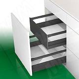 NOVA PRO SCALA [MSI F8] Внутренний ящик h90 мм, с прямоугольным рейлингом, плавное закрывание, графит 450 мм