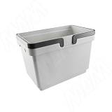 SINGLE L Ведро с ручками, пластик, объем 16л, H=260мм, цвет серый