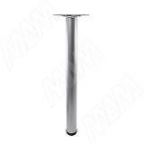 Шанхай опора для стола, D60, H710+25 мм, мат. серебро, 4шт.