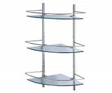 Полка стеклянная тройная угловая, K-3133