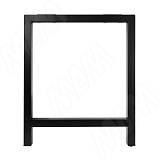 Барселона опора для стола П-образная, 40х40, H715+10 мм, черный