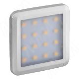 FLAT Светодиодный светильник точечный квадратный, серебро, 12V, нейтральный белый 4000К, 1.5W