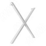 Аспен опора для стола X-образная, 60х30, H715+10 мм, белый, 1шт.