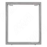 Пилар опора для стола П-образная, 60х30, H715+10 мм, хром матовый, 1шт.