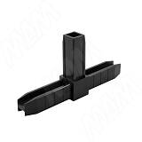 ЛОФТ соединитель 3-сторонний перпендикулярный, черный