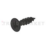 Саморез с потайной головкой под крест, 4 Х 16, черный