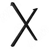 Аспен опора для стола X-образная, 60х30, H715+10 мм, черный, 1шт.