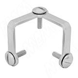 Соединитель для стекла тройной, комплект, хром