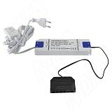 Блок питания с терминалом розеток 6 шт., тип "LED" и сетевым проводом, AC-230/DC-12V, IP31, 30W