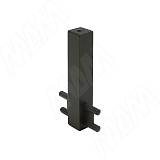 VOGUE Штангодержатель для прямоугольной штанги, центральный, графит, крепление к полке