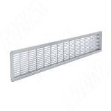 Вентиляционная решетка универсальная, 350x68 мм, пластик, алюм.серый