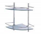 Полка стеклянная двойная угловая, K-3122