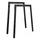 Турин опора для стола трапециевидная, 40х20, H731+10мм, черный, 2шт.