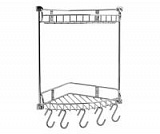 Полка металлическая двойная, угловая, К-1222