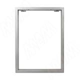 Пилар опора для стола П-образная, 60х30, 595xH820 (+10 мм), хром матовый (RAL 9006, муар)