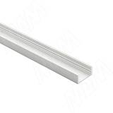 Профиль SM1, накладной, серебро, 16х7,5мм, L-3000