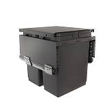 GLOBE 2.0 M50W Система сортировки и хранения, 2 емкости (30л+30л), креп. фасада, полн.выдв., плавн.закр., направл. Nova Pro, крышка-полка