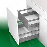 NOVA PRO SCALA [MSI F8] Внутренний ящик h90 мм, с прямоугольным рейлингом, открывание от нажатия/плавное закрывание, 500 мм