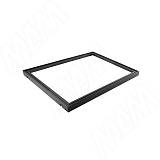 VERTIKO Алюминиевая полка 600х500х35 мм, с уголками и уплотнителем, черный