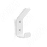 LANFORD Крючок двухрожковый белый матовый